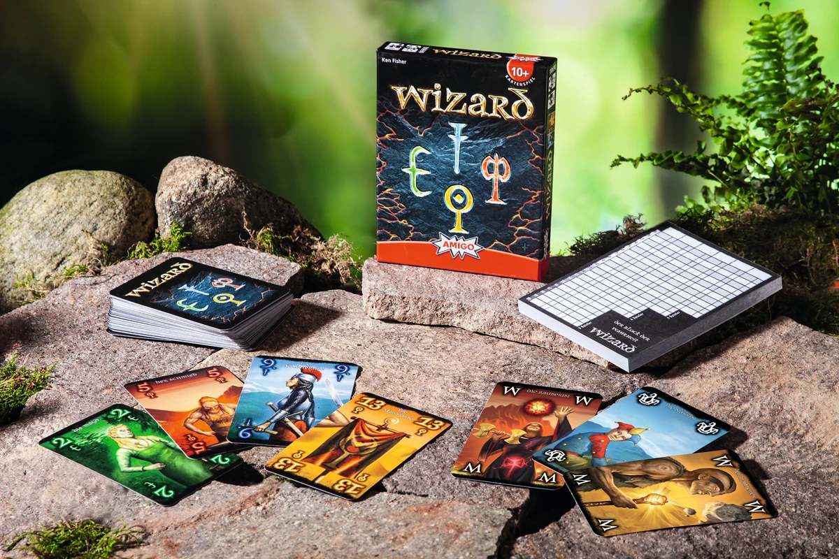 Schachtel und Spielmaterial von Wizard, AMIGO 06900
